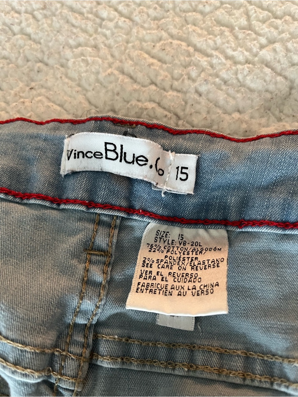 Blue Jeans with Red Trim - Picture 3 of 3